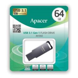 USB   Apacer 64GB AH360 Ashy USB 3.1 Gen1 (AP64GAH360A-1) -  4