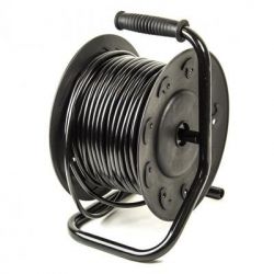 Сетевой удлинитель PowerPlant на катушке 40 м, 4 розетки, морозостойкий (JY-2002/40) (PPRA10M40S4L) - Картинка 2