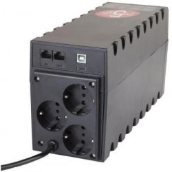  PowerCom RPT-1000AP Schuko Black, 1000VA, 600W, -, AVR, 3  (Schuko),  12/9 x 1  -  2