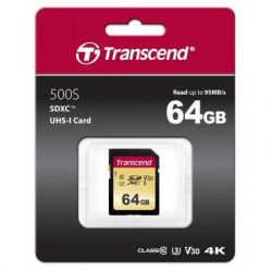  ' Transcend  ' SD 64GB C10 UHS-I R95/W60MB/s TS64GSDC500S -  2