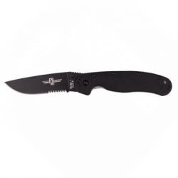Нож Ontario RAT-1 Folder, черный, полусеррейтор (8847)