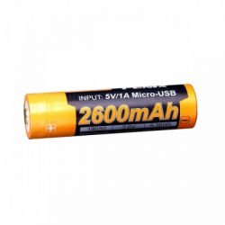 Акумулятор Fenix 18650 2600 mAh micro usb зарядка (ARB-L18-2600U) - Картинка 2