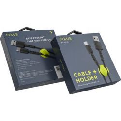 Дата кабель USB 2.0 AM to Type-C 1.0m Soft black Pixus (4897058530919) - Картинка 5