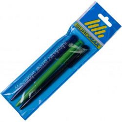 Ручка шариковая BUROMAX retractable BASE, 0.7 мм, blue, SET*3 (BM.8205-0143)