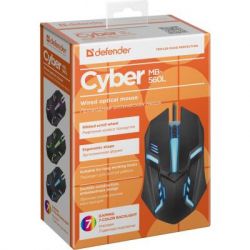  Defender Cyber MB-560L, Black, USB, , 1600 dpi, 3 , 7  , 1.5  (52560) -  3
