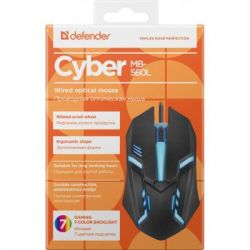  Defender Cyber MB-560L, Black, USB, , 1600 dpi, 3 , 7  , 1.5  (52560) -  4