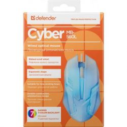  Defender Cyber MB-560L, White, USB, , 1600 dpi, 4 , 7  , 1.5  (52561) -  5