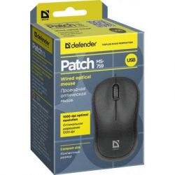  Defender Patch MS-759, Black, USB, , 1000 dpi, 3 , 1.2  (52759) -  6