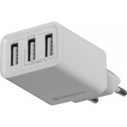 �������� ���������� Defender UPA-31 white, 3xUSB, 5V / 3.1A (83587) - �������� 3