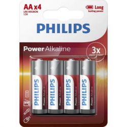  Philips AA LR6 Power Alkaline * 4 (LR6P4B/10)