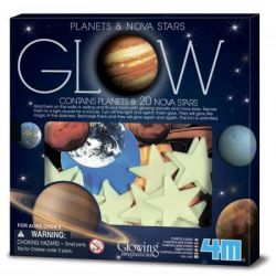 Игровой набор 4М Светящиеся наклейки Планеты и 20 звезд (00-05635)