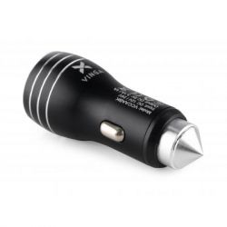 Зарядний пристрій Vinga Dual USB Car Charger aluminium 15.5W Max (VCCAABK) - Картинка 2