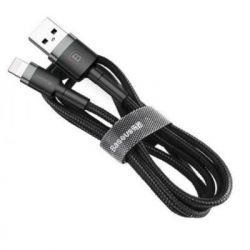   USB 2.0 AM to Lightning 1.0m Cafule 2.4A gray+black Baseus (CALKLF-BG1)