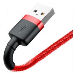 ���� ������ USB 2.0 AM to Lightning 1.0m Cafule 2.4A red+red Baseus (CALKLF-B09) - �������� 2