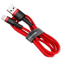 ���� ������ USB 2.0 AM to Lightning 1.0m Cafule 2.4A red+red Baseus (CALKLF-B09)