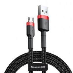   USB 2.0 AM to Micro 5P 1.0m Cafule 2.4A red+black Baseus (CAMKLF-B91)