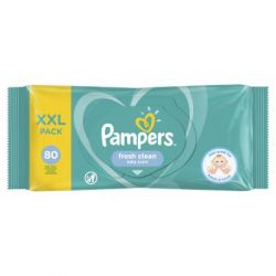 Дитячі вологі серветки Pampers Fresh Clean 80 шт (8001841077598) - Картинка 2