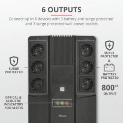    Trust Maxxon 800VA UPS (23326_TRUST) -  8