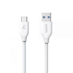   USB 3.0 AM to Type-C 0.9m Powerline V3 White Anker (A8163H21/A8163G21)
