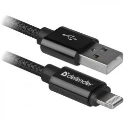   USB 2.0 AM to Lightning 1.0m ACH01-03T PRO Black Defender (87808)