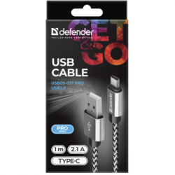   USB 2.0 AM to Lightning 1.0m ACH01-03T PRO White Defender (87809) -  3
