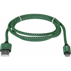   USB 2.0 AM to Lightning 1.0m ACH01-03T 2.1A green Defender (87810) -  2