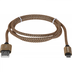 ������ USB - micro USB 1 � Defender USB08-03T Pro, Gold, 2.1� (87800) - �������� 2