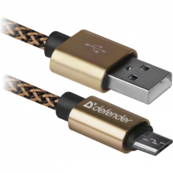  USB - micro USB 1  Defender USB08-03T Pro, Gold, 2.1 (87800)
