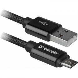 ���� ������ USB 2.0 �� Micro 5P 1.0m USB08-03T PRO black Defender (87802)