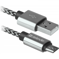  USB - micro USB 1  Defender USB08-03T Pro, White, 2.1 (87803)