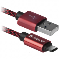   USB 2.0 AM to Type-C 1.0m USB09-03T PRO red Defender (87813) -  1