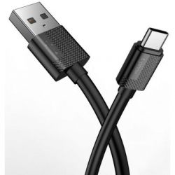   USB 2.0 AM to Type-C 0.3m Nets T-C801 Black T-Phox (T-C801(0.3) Black) -  3