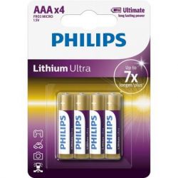  PHILIPS AAA FR03 Lithium Ultra * 4 (FR03LB4A/10) -  1