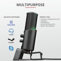  Trust GXT 258 Fyru USB 4-in-1 Streaming Microphone Black (23465) -  10