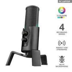  Trust GXT 258 Fyru USB 4-in-1 Streaming Microphone Black (23465) -  9