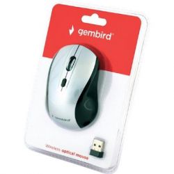  Gembird MUSW-4B-02-BS , Black/Silver, 1600 dpi, USB, 2xAA (MUSW-4B-02-BS) -  3