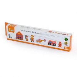 Железная дорога Viga Toys Доп. набор к ж/д "Пожарная станция" (50815) - Картинка 2