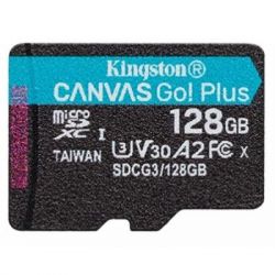 Kingston  ' microSD 128GB C10 UHS-I U3 A2 R170/W90MB/s + SD SDCG3/128GBSP