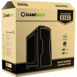  GameMax Matrix G562 Black,  , Mid Tower, ATX / Micro ATX / Mini ITX, 1USB 3.0, 2USB 2.0, 1x120  LED, 412x180x435 , 0.5, 3.9 -  12