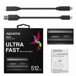 SSD USB 3.2 512GB ADATA (ASE800-512GU32G2-CBK) -  6