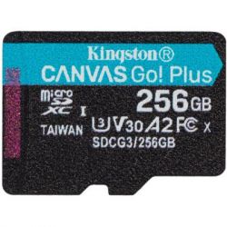  ' Kingston 256GB microSDXC class 10 A2 U3 V30 Canvas Go Plus (SDCG3/256GBSP)