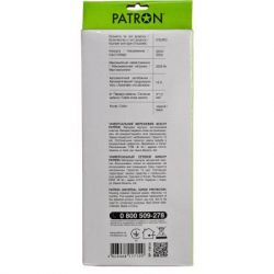 Сетевой фильтр питания PATRON 10 m3*1mm2 (SP-10510) 5 розеток BLACK (EXT-PN-SP-10510) - Картинка 3