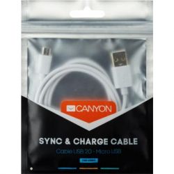   USB 2.0 AM to Micro 5P 1.0m White Canyon (CNE-USBM1W) -  2