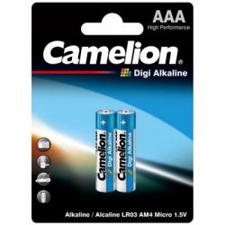 Батарейка Camelion AAA LR03/2BL Digi Alkaline (LR03-BP2DG)
