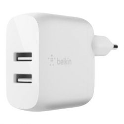   Belkin Home Charger (24W) DUAL USB 2.4A, white (WCB002VFWH) -  1