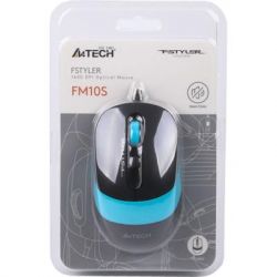  A4tech FM10S (Blue)  Fstyler, USB, 1600dpi, (Black + Blue) -  8
