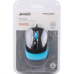 Мышь A4tech FM10S (Blue) бесшумная Fstyler, USB, 1600dpi, (Black + Blue) - Картинка 8