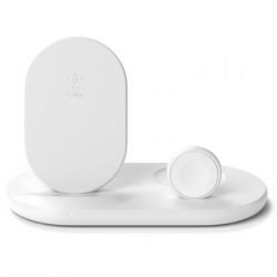   Belkin 3-in-1 Wireless Pad/Stand/Apple Watch, white (WIZ001VFWH) -  1