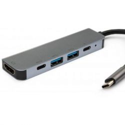  Vinga Type-C to 4K HDMI+USB3.0+2*PD aluminium (VCPHTC5AL) -  3