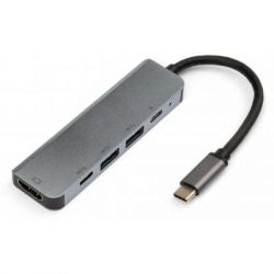  Vinga Type-C to 4K HDMI+USB3.0+2*PD aluminium (VCPHTC5AL)
